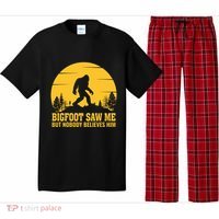 Bigfoot Saw Me But Nobody Believes Him Camping Pajama Set thumb 0