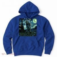 Bigfoot Starry Night Van Gogh Painting Sasquatch Art Gift Hoodie thumb 0