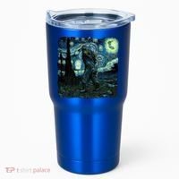 Bigfoot Starry Night Van Gogh Painting Sasquatch Art Gift Tumbler thumb 0