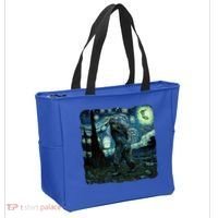 Bigfoot Starry Night Van Gogh Painting Sasquatch Art Gift Tote Bag thumb 2