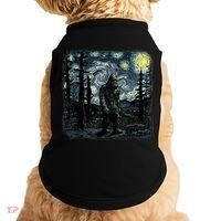 Bigfoot Starry Night Sasquatch Van Gogh Sky Painting Art Doggie Tank thumb 0