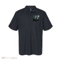 Bigfoot Starry Night Sasquatch Van Gogh Sky Painting Polo thumb 0