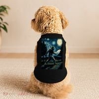 Bigfoot Starry Night Sasquatch Van Gogh Sky Painting Art Doggie Tank thumb 2