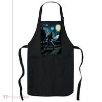 Bigfoot Starry Night Sasquatch Van Gogh Sky Painting Art Apron thumb 0