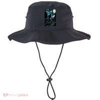 Bigfoot Starry Night Sasquatch Van Gogh Sky Painting Art Bucket Hat thumb 0
