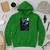 Bigfoot Starry Night Sasquatch Van Gogh Sky Painting Art Hoodie thumb 3