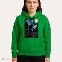 Bigfoot Starry Night Sasquatch Van Gogh Sky Painting Art Hoodie thumb 5