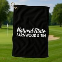 Ben Shapiro Natural State Barnwood & Tin Golf Towel thumb 1