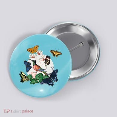 Butterfly Spring Nature Button