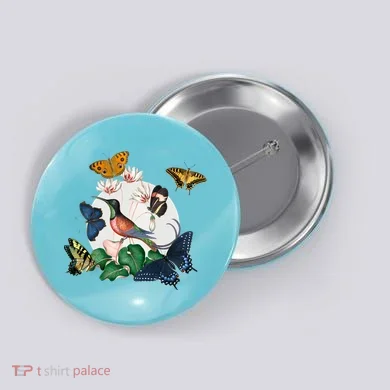Butterfly Spring Nature Button