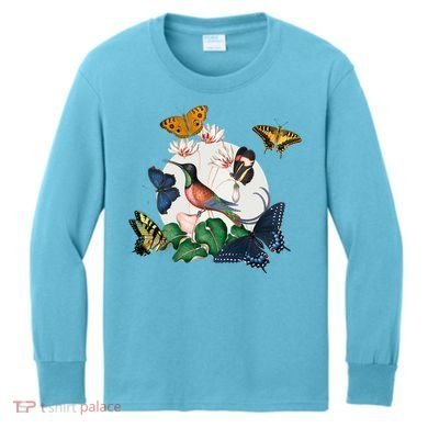 Butterfly Spring Nature Kids Long Sleeve Shirt