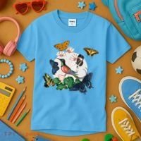 Butterfly Spring Nature Kids T-Shirt thumb 3