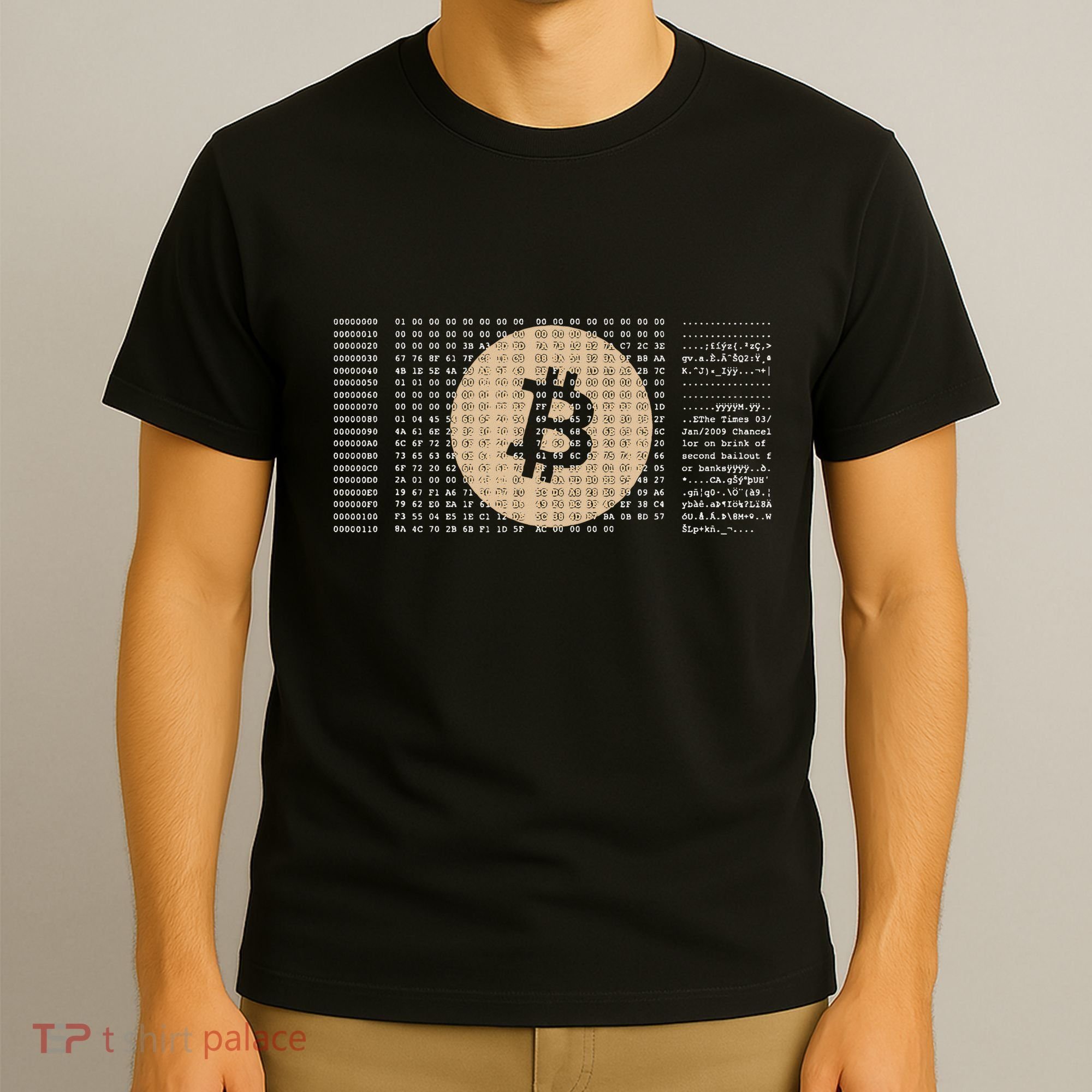 Bitcoin Satoshi Nakamoto Block Cryptocurrency T-Shirt
