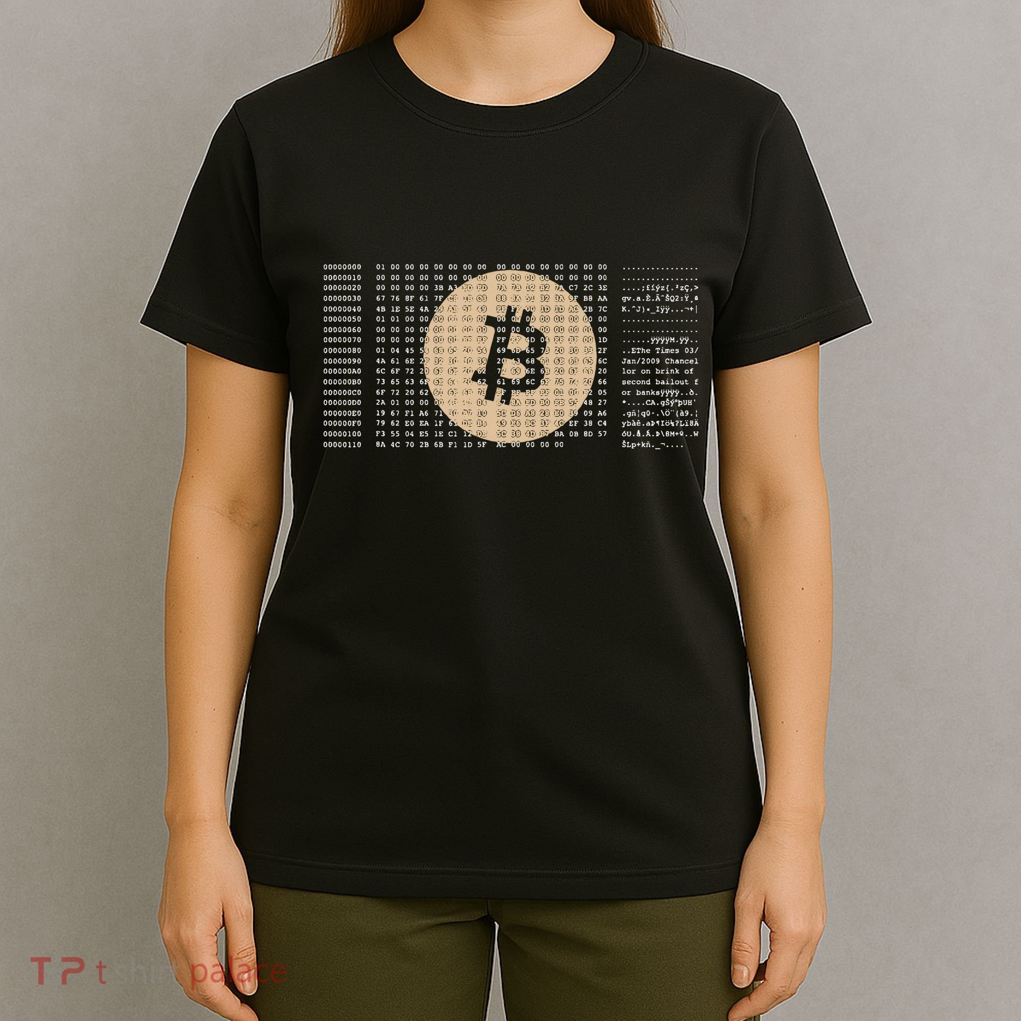 Bitcoin Satoshi Nakamoto Block Cryptocurrency T-Shirt