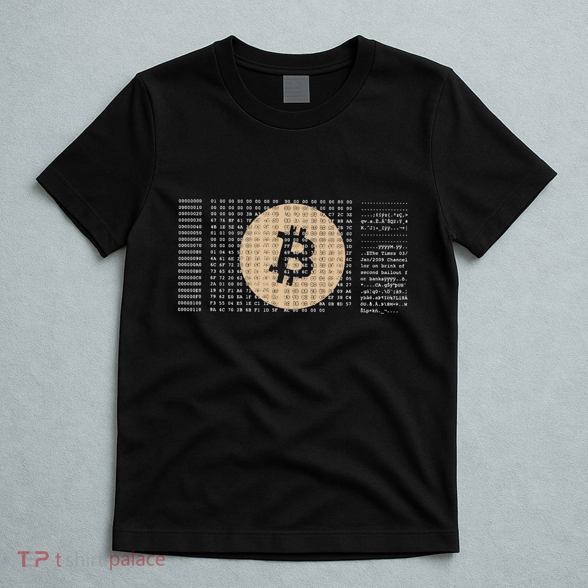 Bitcoin Satoshi Nakamoto Block Cryptocurrency T-Shirt