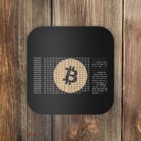 Bitcoin Satoshi Nakamoto Block Cryptocurrency Coaster thumb 0