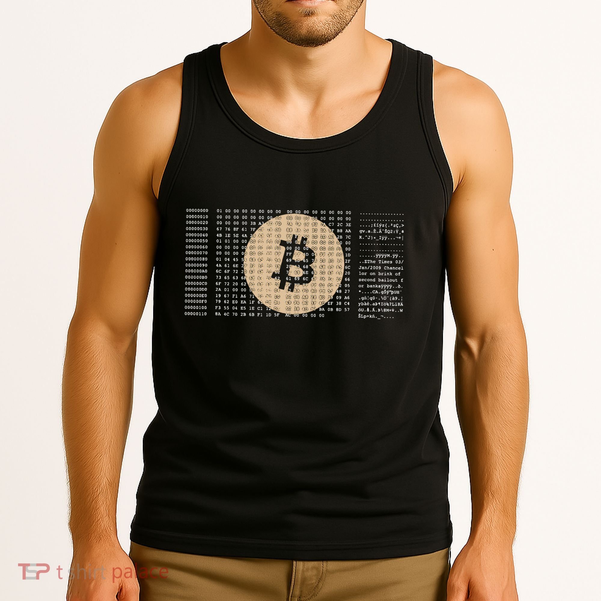 Bitcoin Satoshi Nakamoto Block Cryptocurrency Tank Top