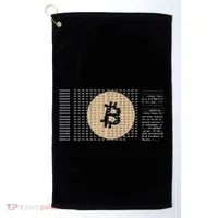 Bitcoin Satoshi Nakamoto Block Cryptocurrency Golf Towel thumb 0