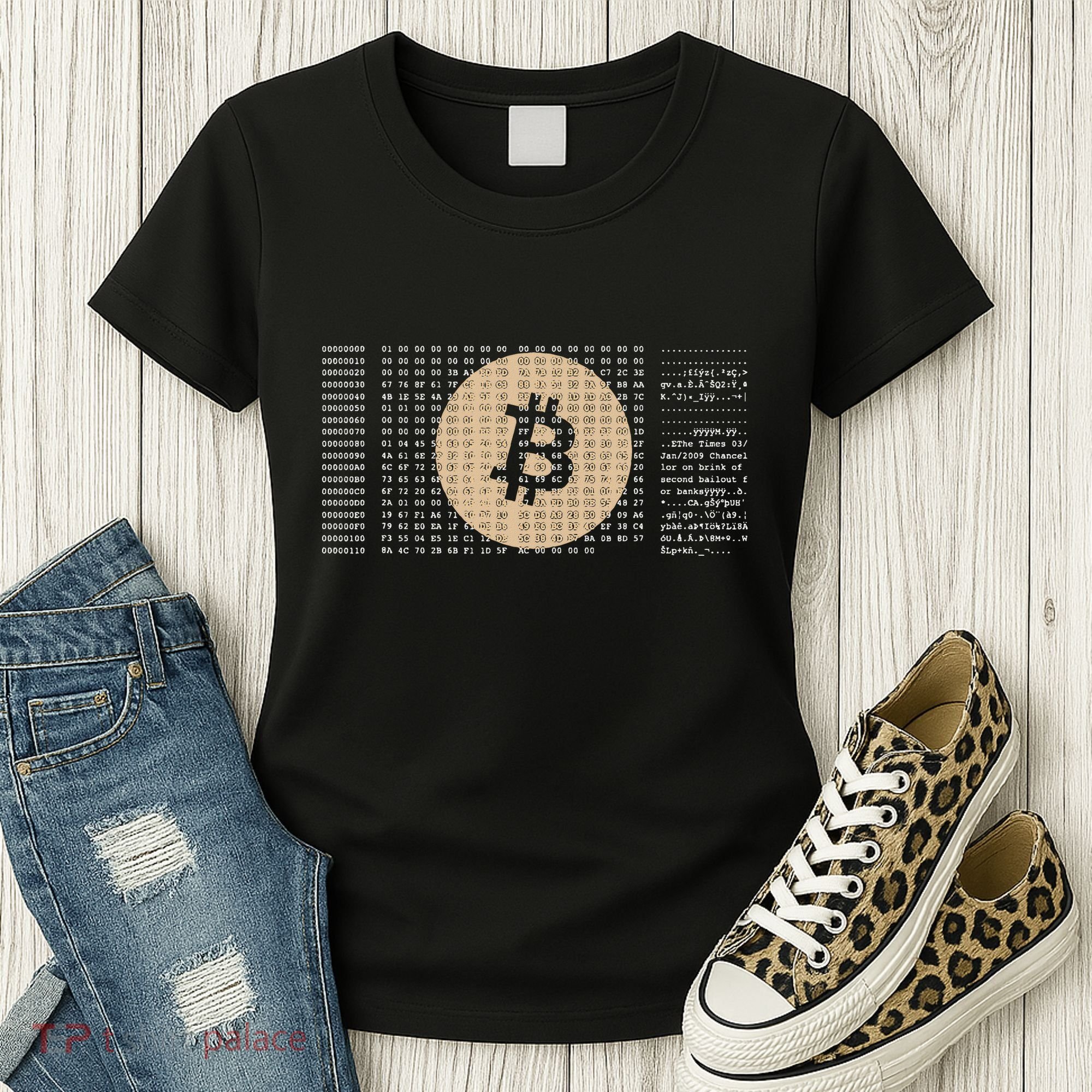 Bitcoin Satoshi Nakamoto Block Cryptocurrency Women's T-Shirt
