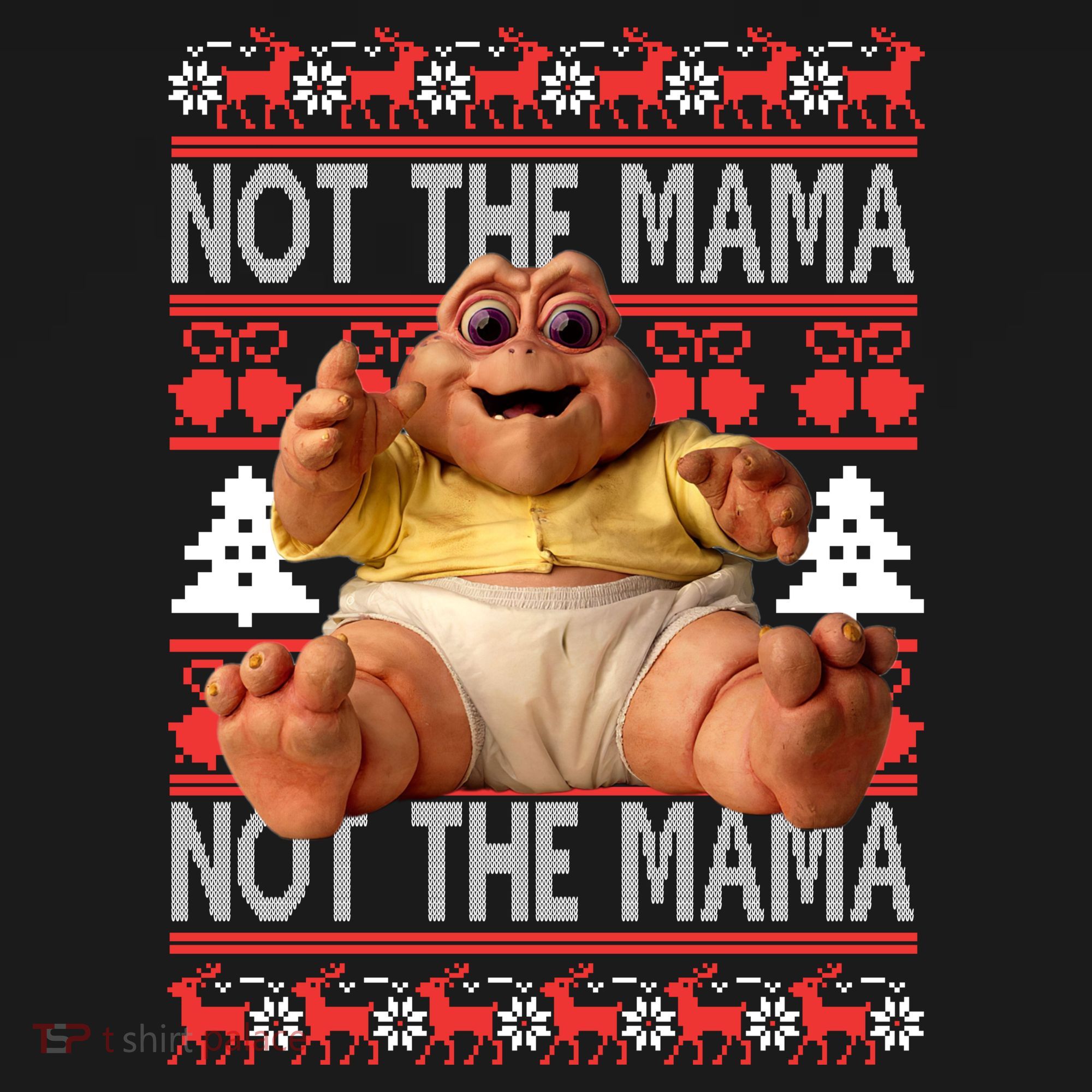 Baby Sinclair Not The Mama Ugly Christmas Baby Sinclair Monster Tank Top