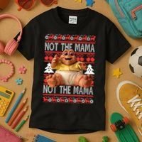 Baby Sinclair Not The Mama Ugly Christmas Baby Sinclair Monster Kids T-Shirt thumb 3