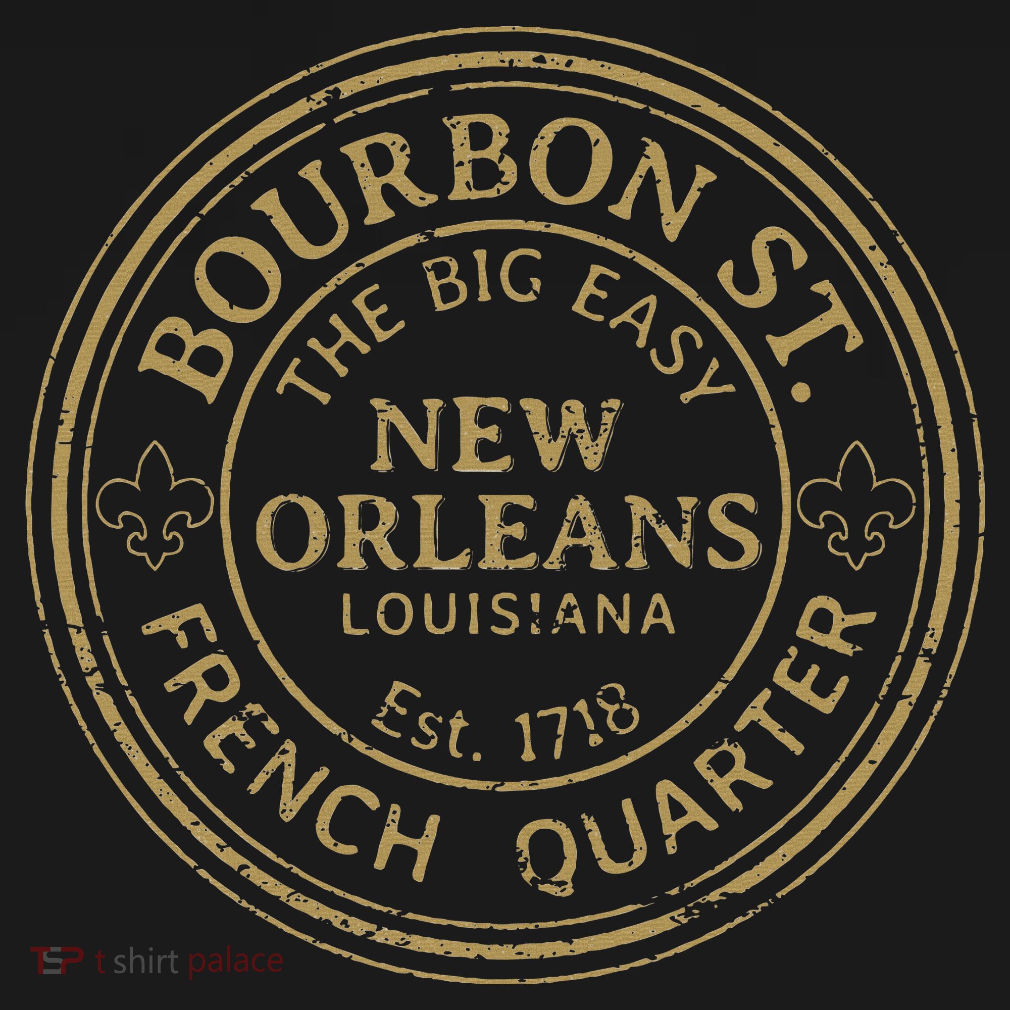 Bourbon Street New Orleans French Quarter Distressed Baby Bodysuit