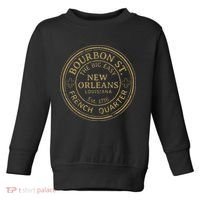 Bourbon Street New Orleans French Quarter Distressed Toddler Sweatshirt thumb 0