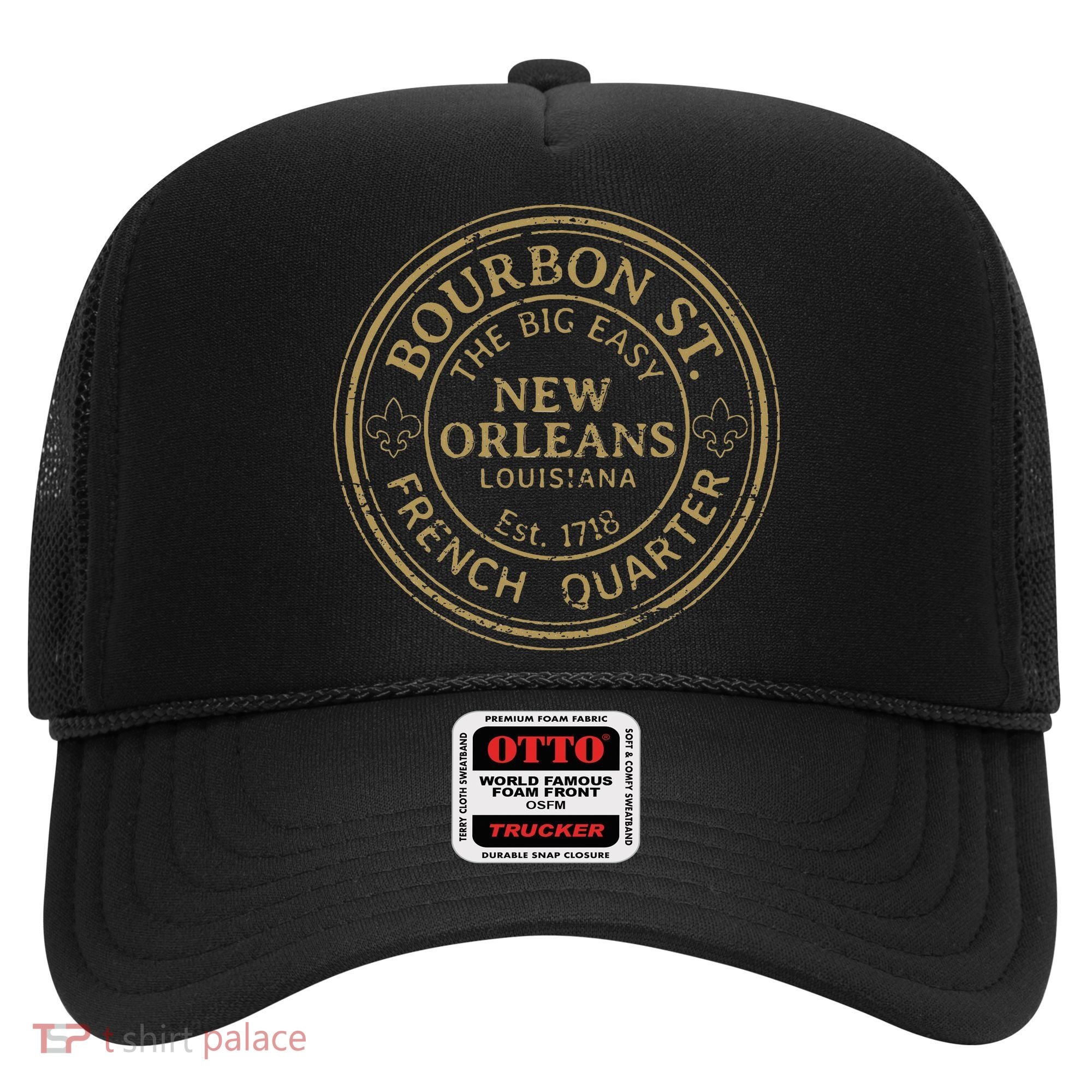 Bourbon Street New Orleans French Quarter Distressed Hat