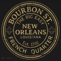 Bourbon Street New Orleans French Quarter Distressed Mousepad thumb 1