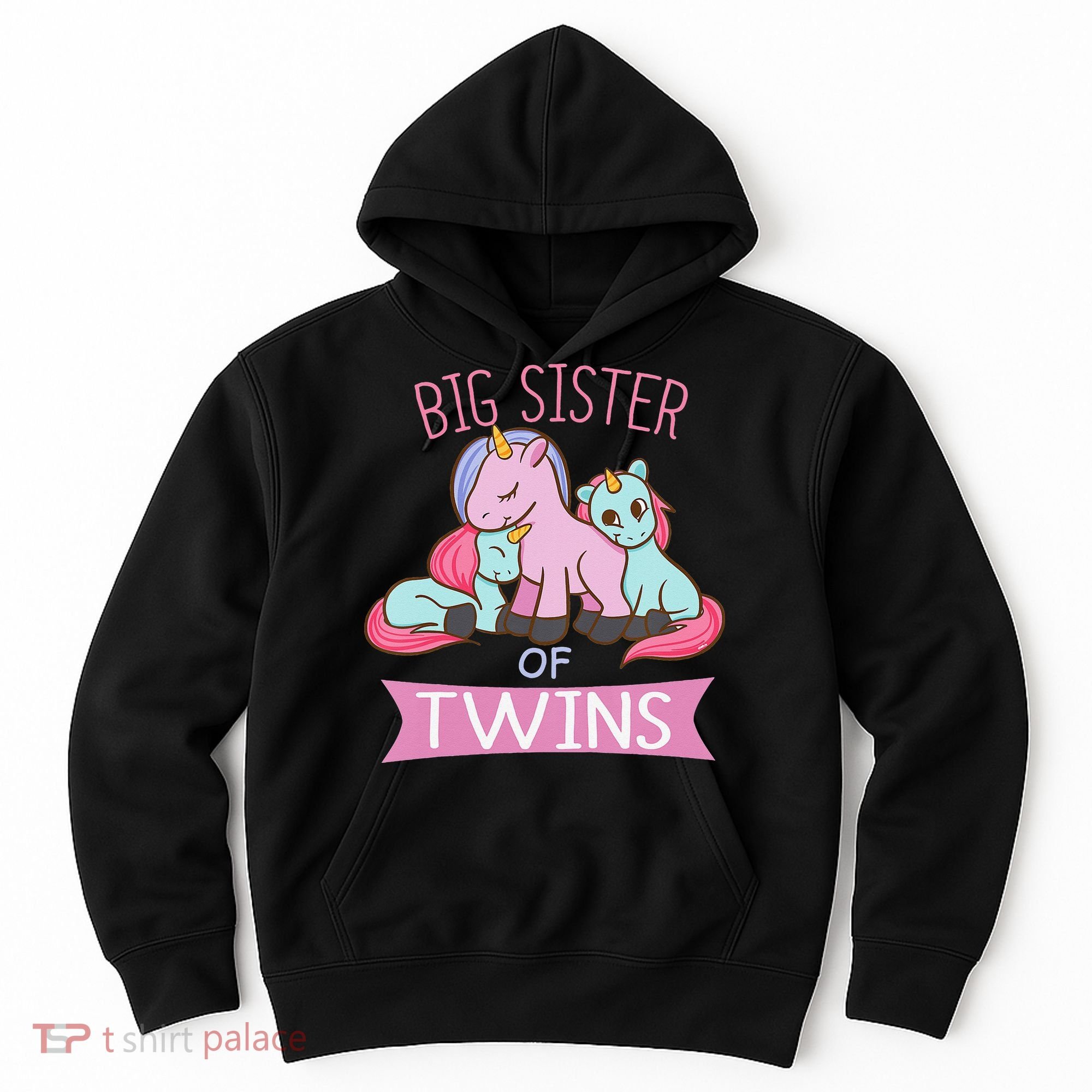 Big Sister of Twins Unicorn Twin Hoodie