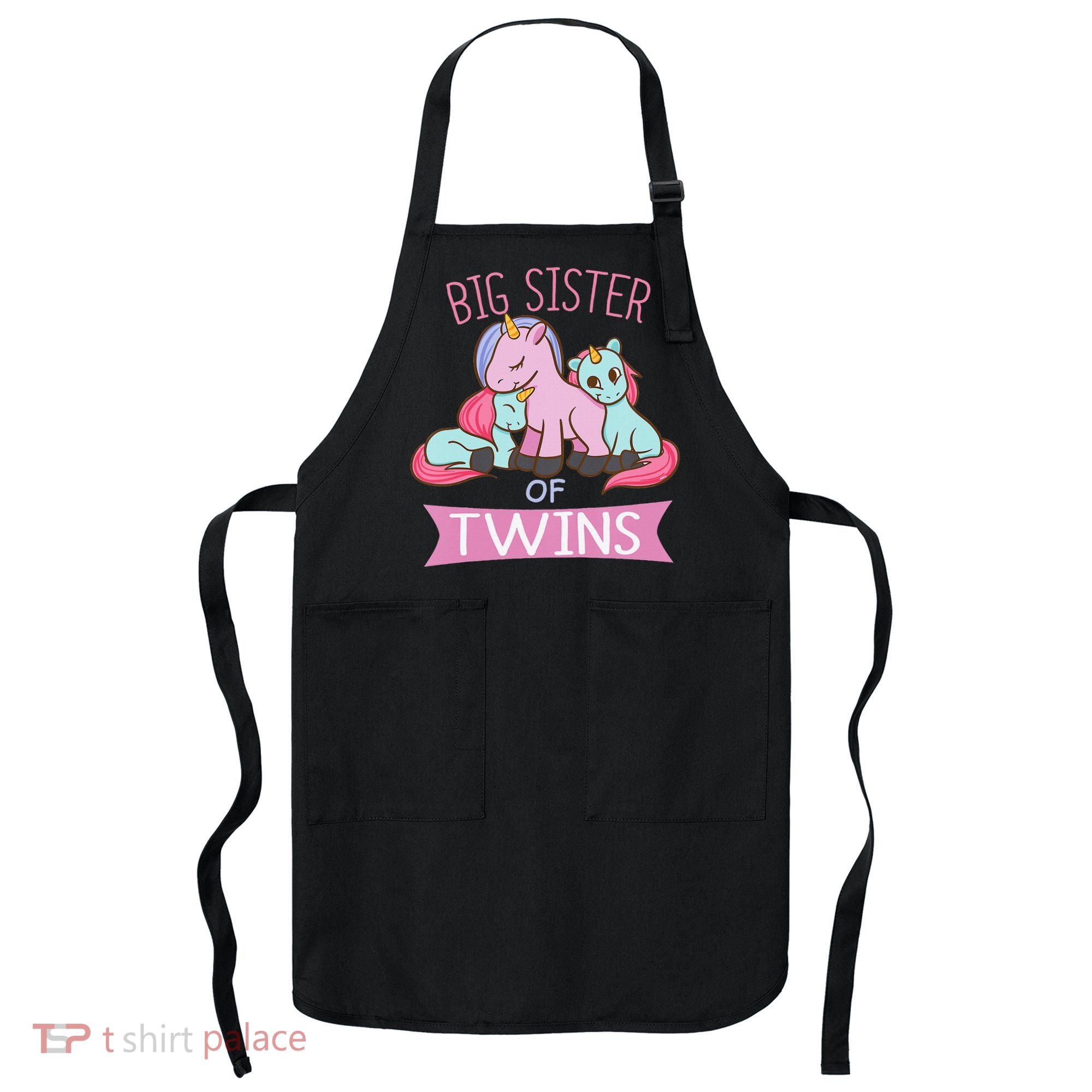 Big Sister of Twins Unicorn Twin Apron