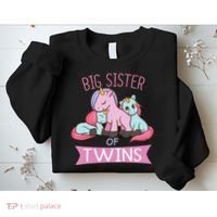 Big Sister of Twins Unicorn Twin Sweatshirt thumb 2