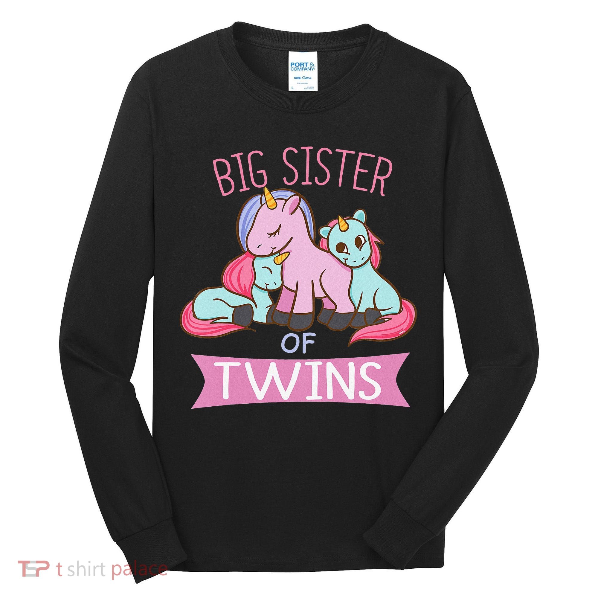 Big Sister of Twins Unicorn Twin Tall Long Sleeve Shirt