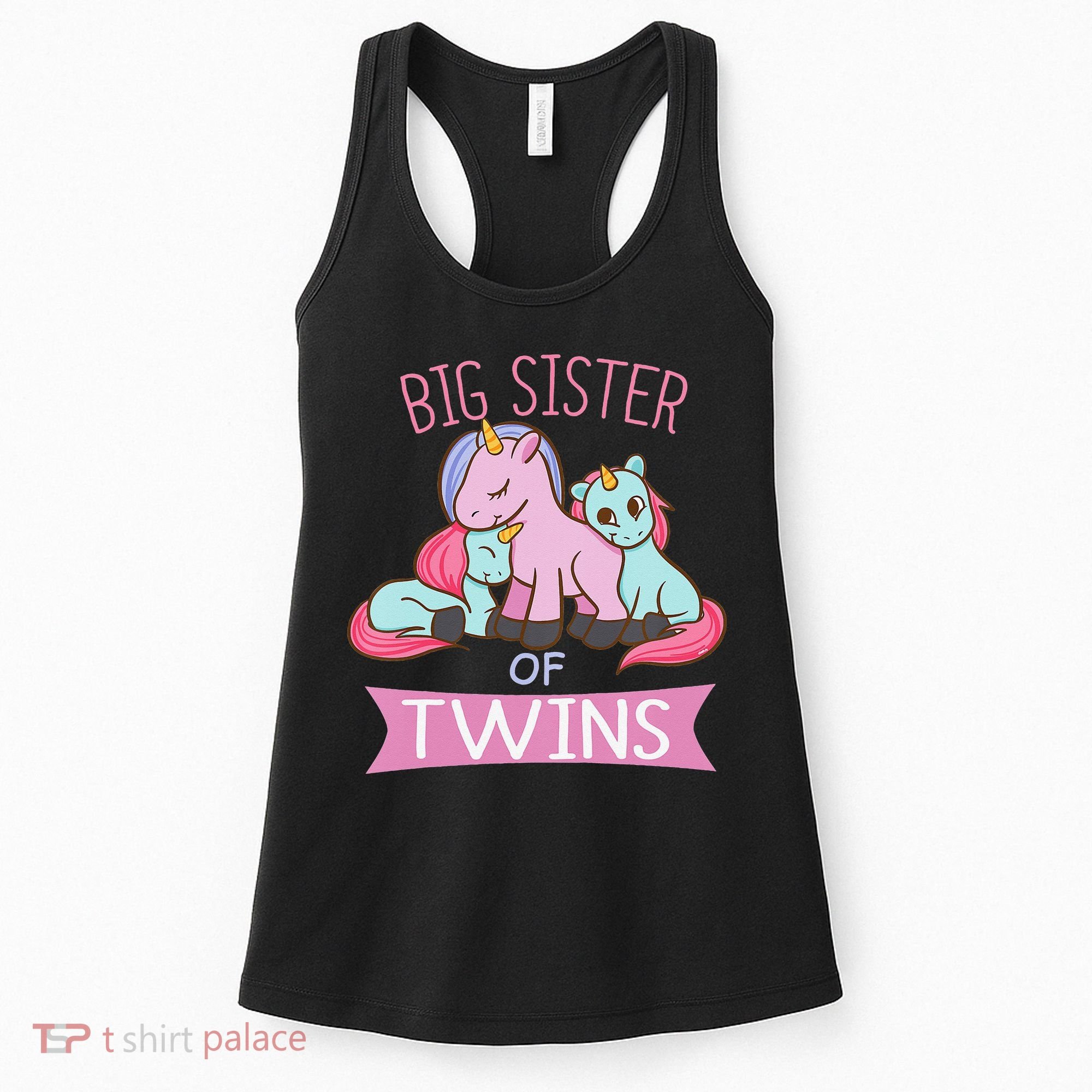 Big Sister of Twins Unicorn Twin Women's Tank Top