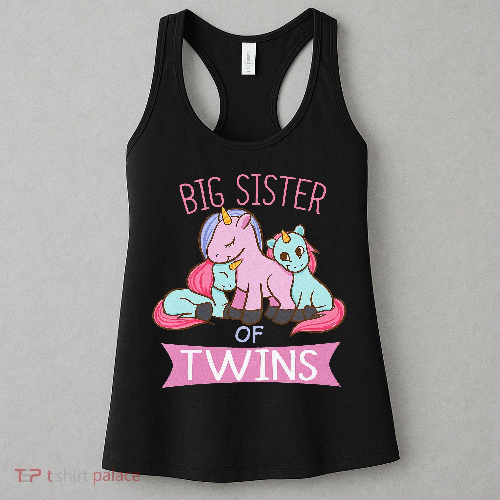 Big Sister of Twins Unicorn Twin Women's Tank Top