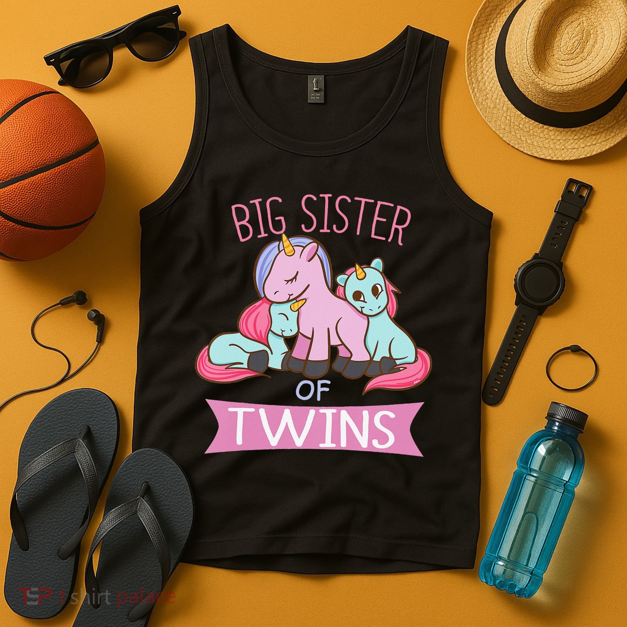 Big Sister of Twins Unicorn Twin Tank Top