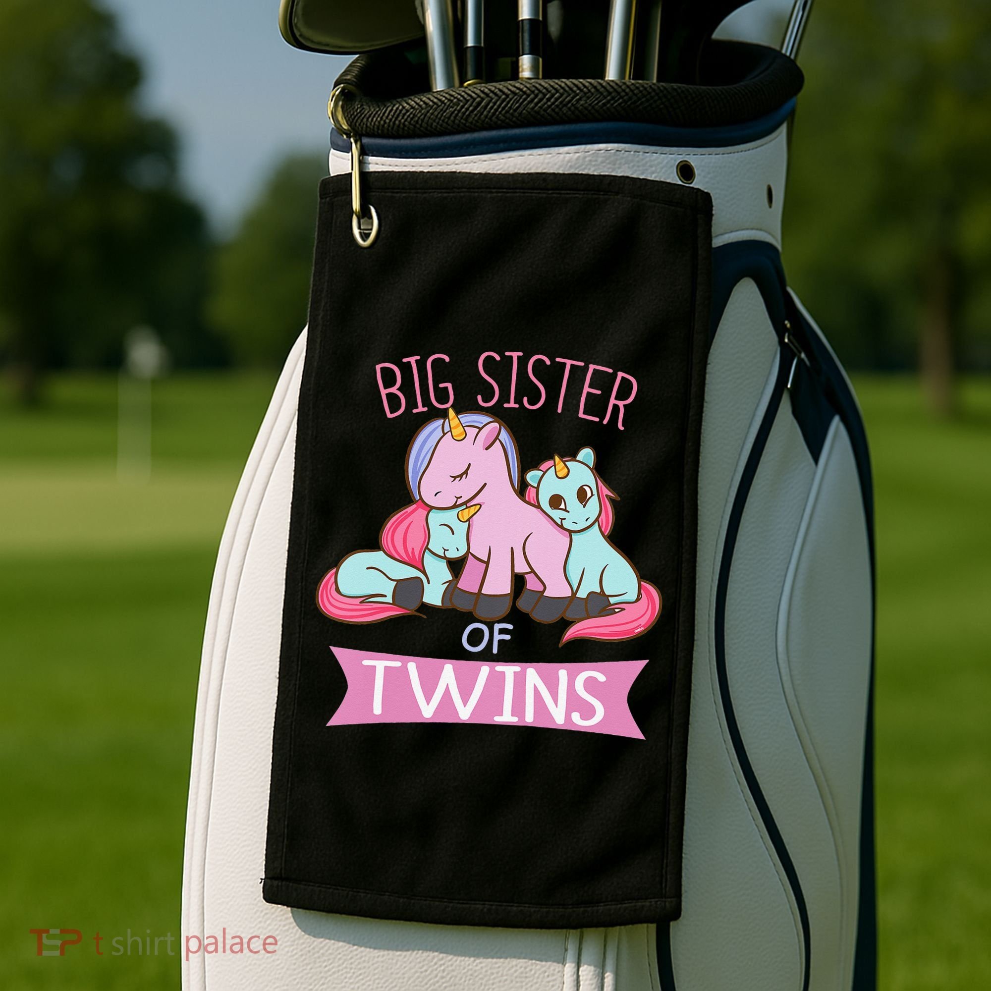 Big Sister of Twins Unicorn Twin Golf Towel