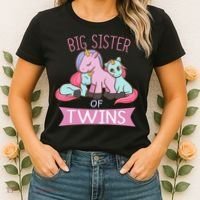Big Sister of Twins Unicorn Twin Women's T-Shirt thumb 2