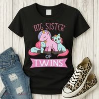 Big Sister of Twins Unicorn Twin Women's T-Shirt thumb 3