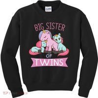 Big Sister of Twins Unicorn Twin Kids Sweatshirt thumb 0