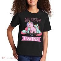 Big Sister of Twins Unicorn Twin Kids T-Shirt thumb 2