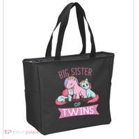 Big Sister of Twins Unicorn Twin Tote Bag thumb 2