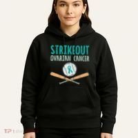 Baseball Strikeout Ovarian Cancer Teal Awareness Hoodie thumb 5