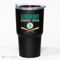 Baseball Strikeout Ovarian Cancer Teal Awareness Tumbler thumb 0