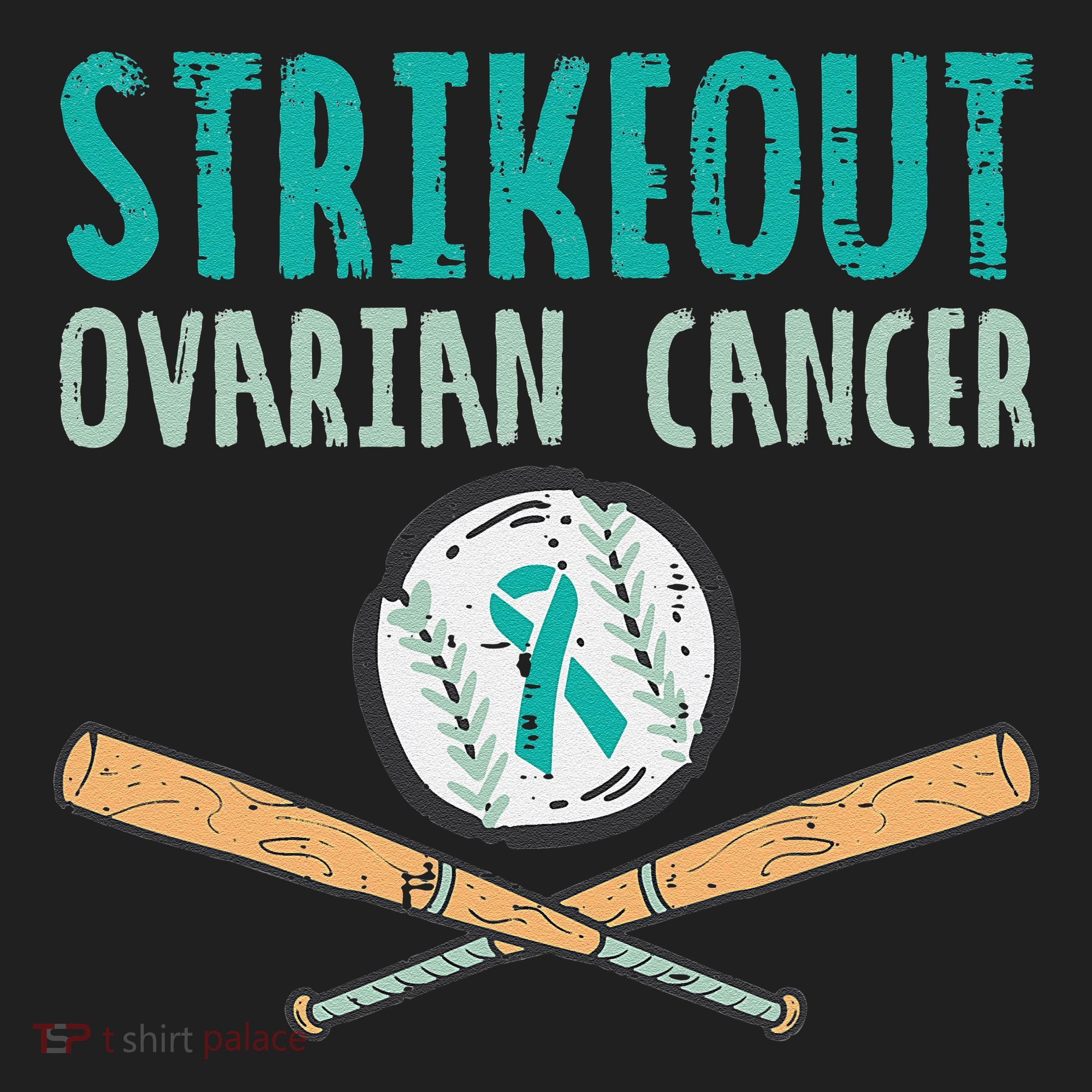 Baseball Strikeout Ovarian Cancer Teal Awareness Tumbler