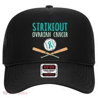 Baseball Strikeout Ovarian Cancer Teal Awareness Hat thumb 0