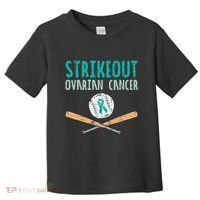 Baseball Strikeout Ovarian Cancer Teal Awareness Toddler T-Shirt thumb 0