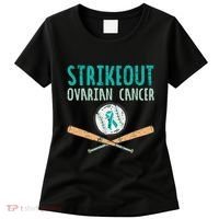 Baseball Strikeout Ovarian Cancer Teal Awareness Women's T-Shirt thumb 0