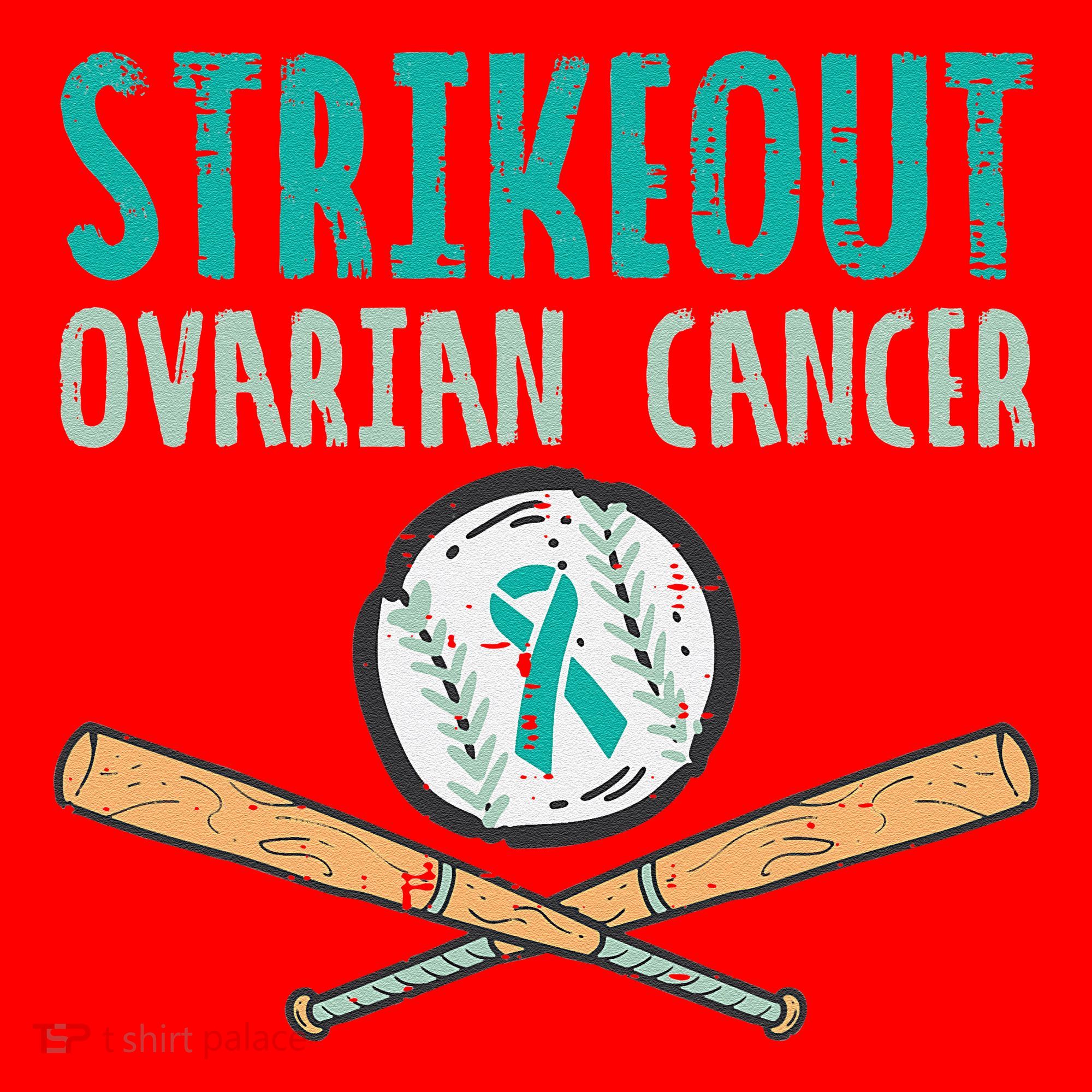 Baseball Strikeout Ovarian Cancer Teal Awareness Santa Hat