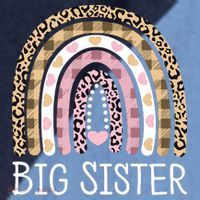 Big Sister Outfit Girls Rainbow Leopard Big Sis Announcement Raglan Baseball Sleeve Shirt thumb 2